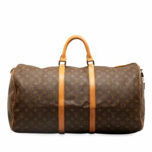 Brown LV Monogram Keepall 55 Travel Bag
