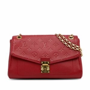 Red LV Monogram Empreinte Saint Germain PM Shoulder Bag