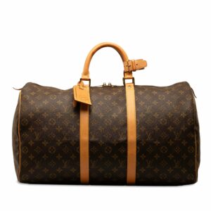 Brown LV Monogram Keepall 50 Travel Bag