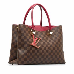 Brown LV Damier Ebene Riverside Tote Bag