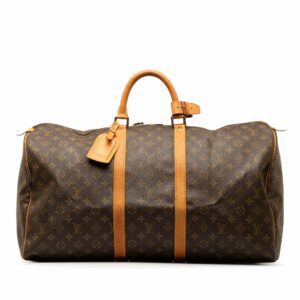 Brown LV Monogram Keepall 55 Travel Bag