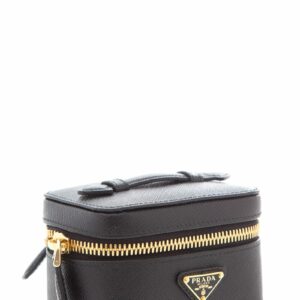 Prada Black Saffiano Leather Beauty Case