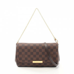LV Damier Ebene Canvas Favorite Bag,Brown