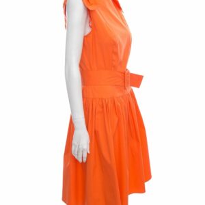Prada Orange Cotton Midi Dress SZ 44