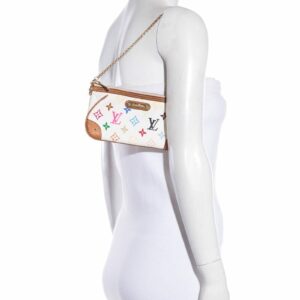 LV MILLA PM White Multi Monogram Pouchette
