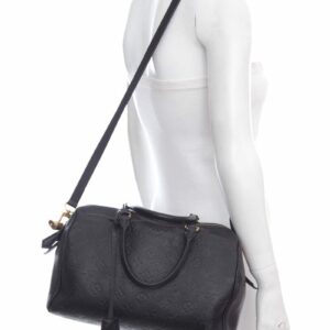 LV Black Monogram Speedy Bandouliere Handbag