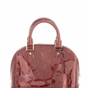 LV Red Patent Leather Vernis Alma Handbag