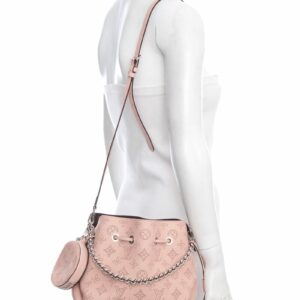 LV Pink Monogram Mahina Bella Bucket Handbag