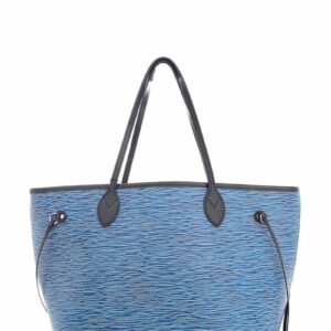 LV 2016 Blue Epi Denim Neverfull Handbag