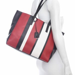 Prada Multi Striped Leather Tote