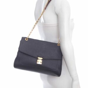 LV 2016 Navy Monogram Saint Germain MM Handbag