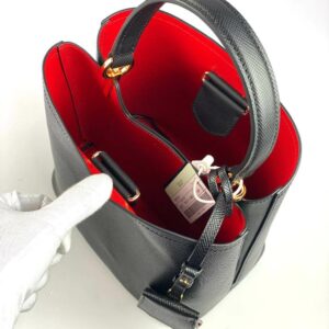 Prada Panier bag in Saffiano leather black