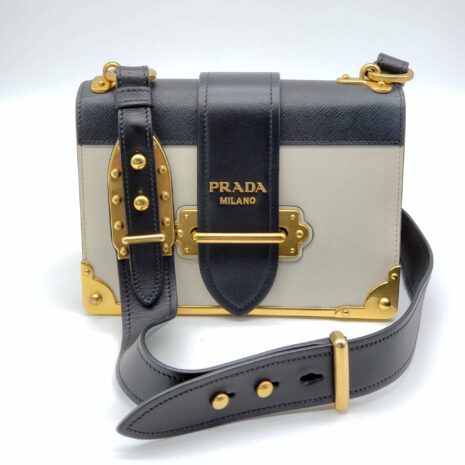 prada-cahier-black-white-leather-shoulder-bag-589045