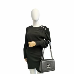 LV Twist mm Black Epi Silver