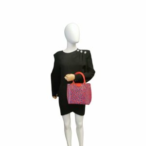 LV Open Tote Red Vernis Jungle Dots