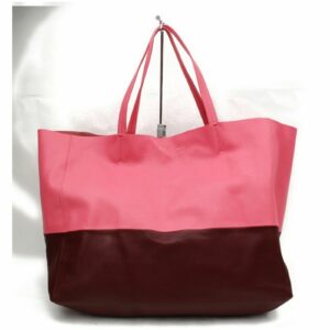 new Celine Tote Bag Cabas Horizontal Hot Pink Leather (SHC7-10862)