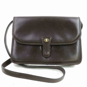 Celine Shoulder Bag Dark Brown Leather (SHC1-15693)