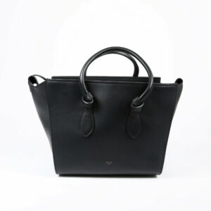 Celine Bag Tie Knot Small Black Leather