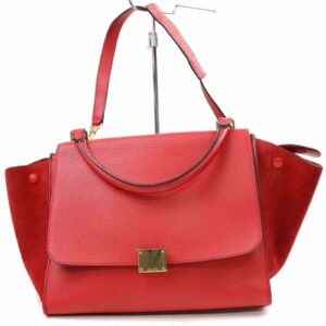 new Celine Shoulder Bag Trapeze Red Leather (SHC1-14697)