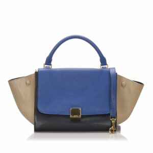 new Celine Blue Calf Leather Small Trapeze Bag France