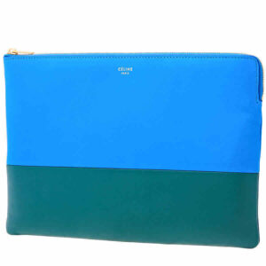 Celine Solo Bicolor Blue and Green Clutch Pouch 104233XTM.06BP