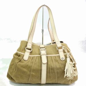 new Celine Hand Bag Light Brown Canvas (SHC1-14275)
