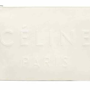 Celine Ladies Clutch bag Solo White Solo Mad In Ltr Lg Clutch 109413B5J.01BC