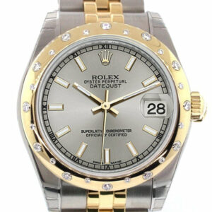  Datejust 31 Silver Dial Diamond Bezel 18K Gold Two Tone Jubilee Ladies 178343 / None Watch