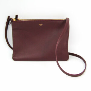 Celine Bordeaux Lambskin Large Trio Crossbody (SHA-44679)