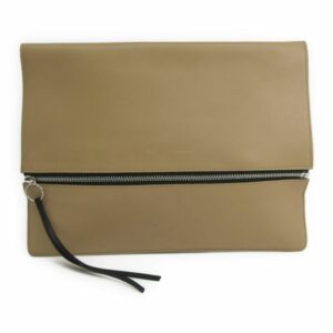 Celine Beige leather Fold Over Clutch (SHA-10251)