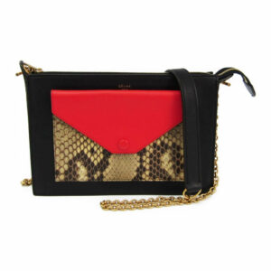 Celine Bicolor Leather with Python Shoulder Pouch (SHA-42816)