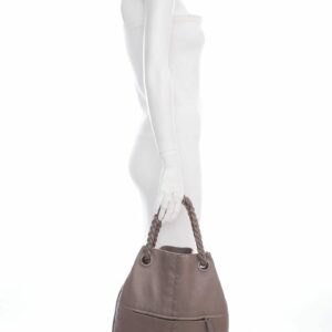 Bottega Veneta Grey Leather Tote Handbag