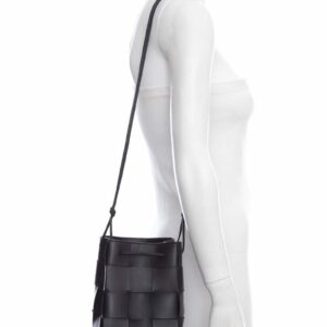 Bottega Veneta Black Mini Cassette Cross-body Bucket Bag