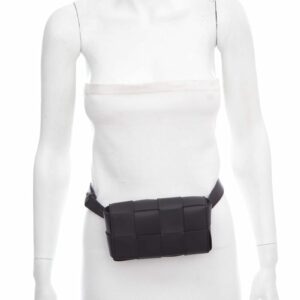 Bottega Veneta Black Cassette Leather Belt Bag