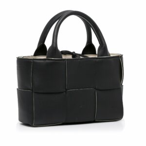 Black Bottega Veneta Mini Arco Tote Satchel