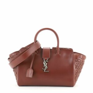 Monogram Cabas Downtown Leather with Woven Detail Baby