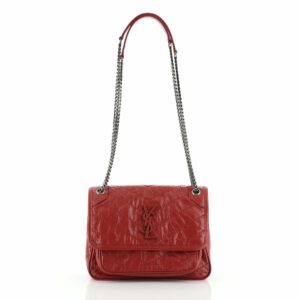 Niki Chain Flap Bag Matelasse Chevron Leather Baby