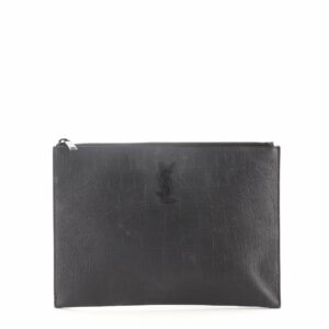 Classic Monogram Zip Pouch Crocodile Embossed Leather