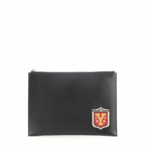 Zip Pouch Patch Embellished Leather Medium