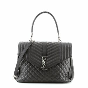 Classic Monogram Slouchy Top Handle Bag Mixed Matelasse Leather Large