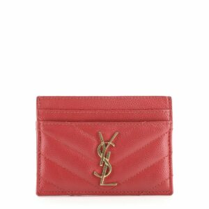 Classic Monogram Card Holder Matelasse Chevron Leather