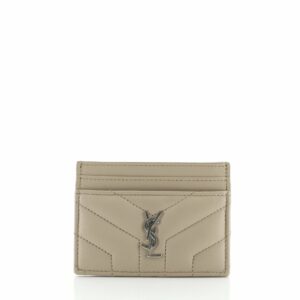 LouLou Card Holder Matelasse Chevron Leather