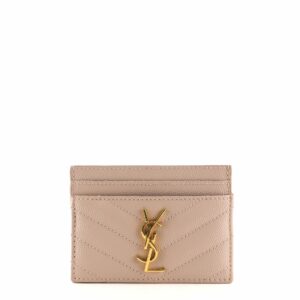Classic Monogram Card Holder Matelasse Chevron Leather