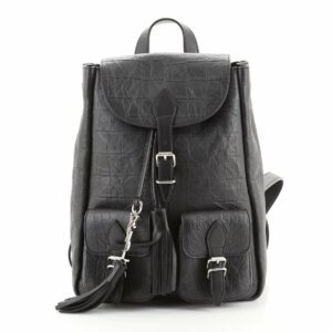 Festival Backpack Crocodile Embossed Leather Small