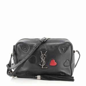 Lou Camera Bag Heart Stitched Leather Small