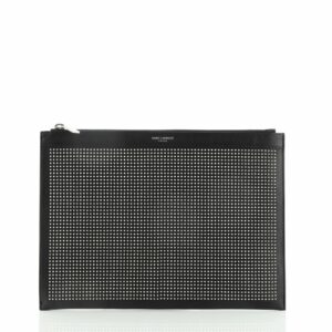 Zip Pouch Studded Leather Medium