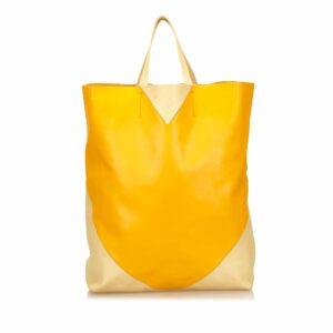 new Celine Orange Others Leather Vertical Cabas Tote France