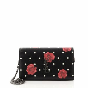 Classic Monogram Wallet on Chain Printed Leather