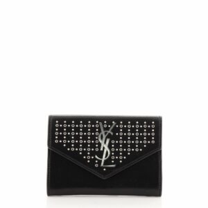 Classic Monogram Flap Wallet Studded Leather Small