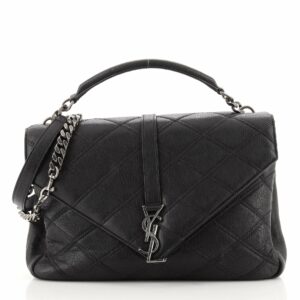 Classic Monogram College Bag Quilted Leather Large